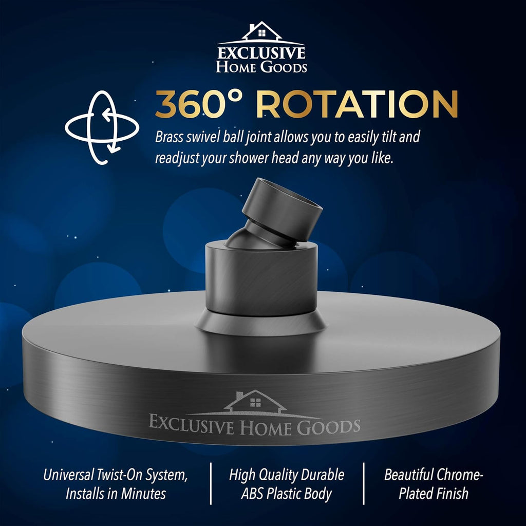 Experience the Ultimate Spa-Like Shower with Our 6" High Pressure Matte Black Rainfall Shower Head - Rustproof, Adjustable, and Easy to Install