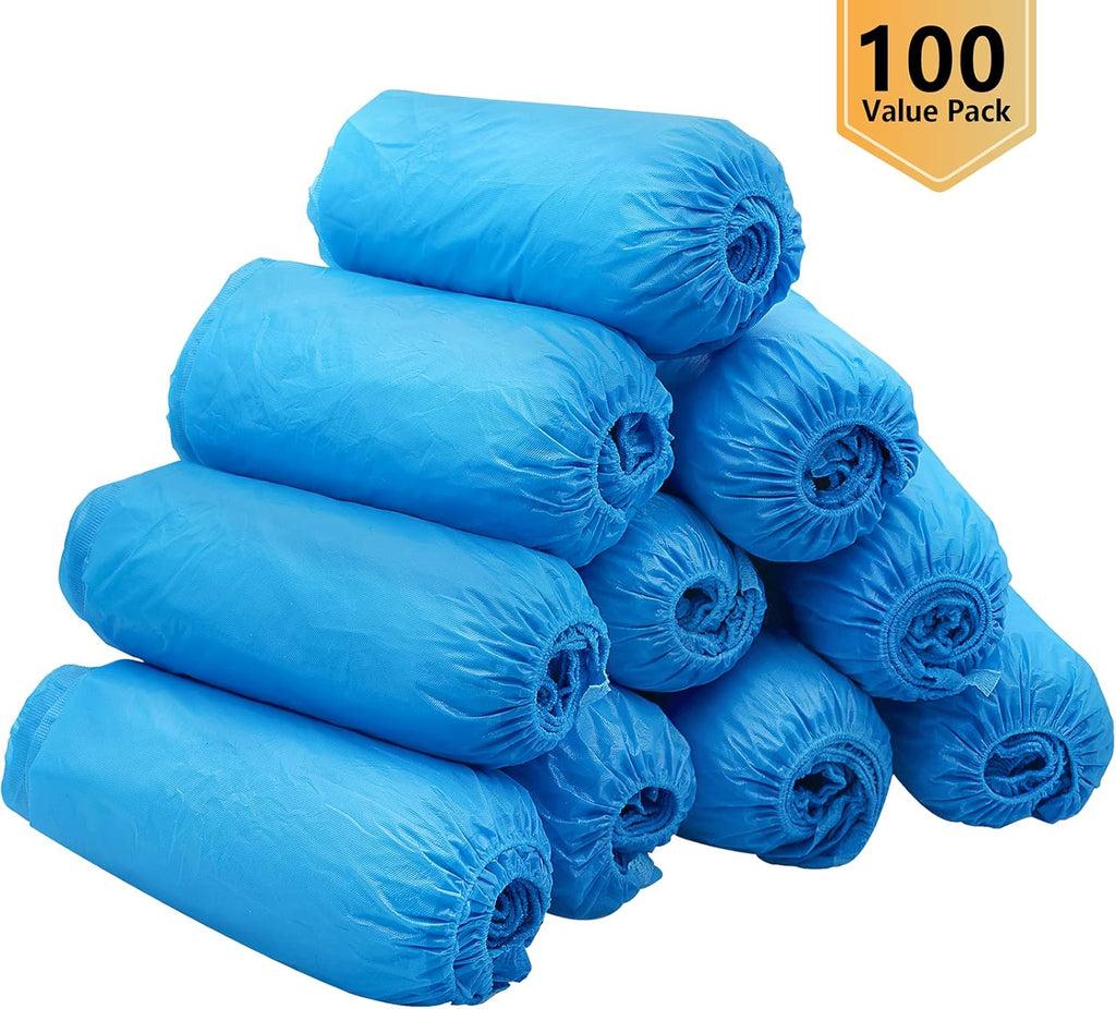 Stay Clean and Stylish with  Disposable Shoe Covers! 🌟 100 Waterproof Booties for Indoor Use - Perfect Fit for Everyone! 👟💙 #HomeEssentials #CleanLiving