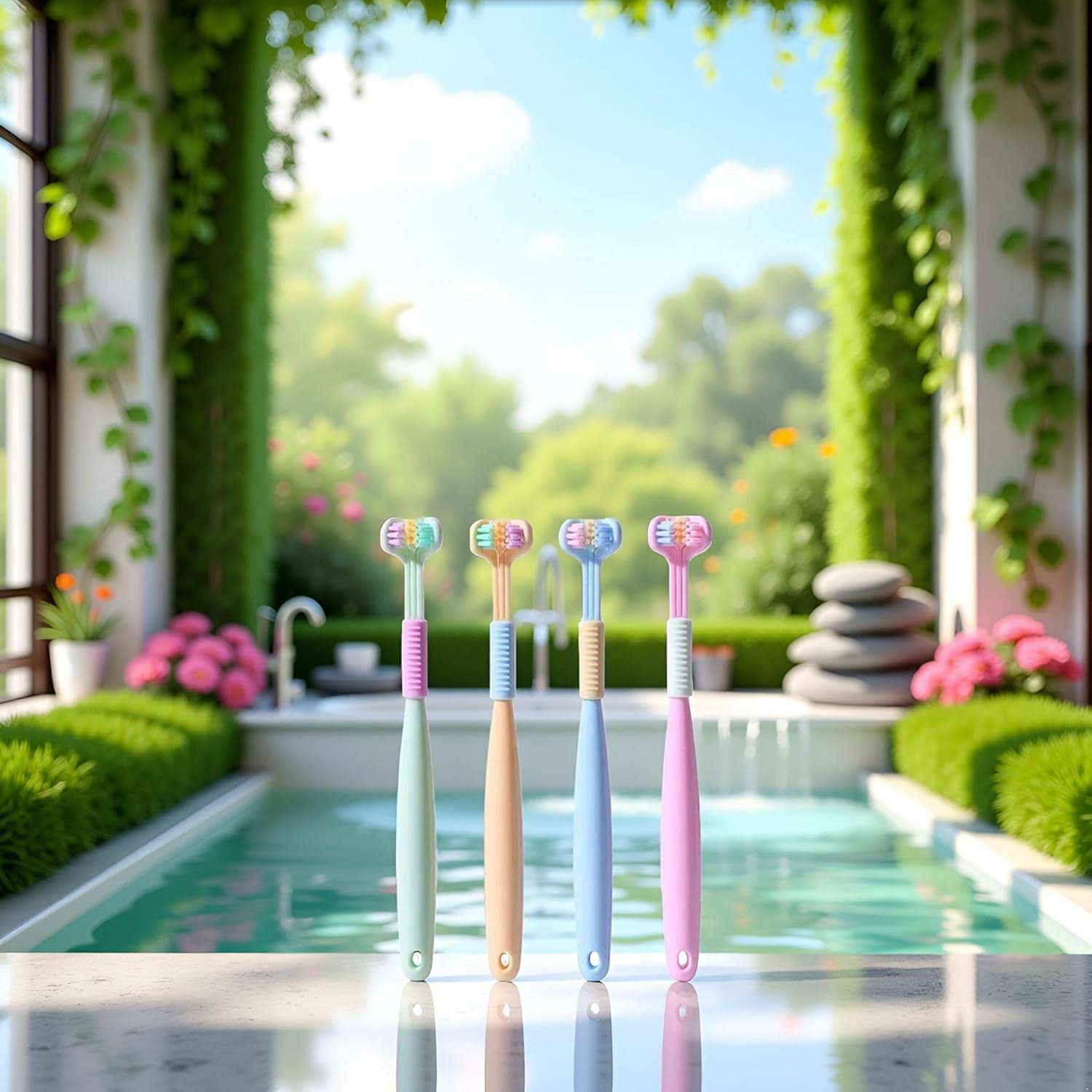 Brighten your smile with our 2-Pack Random Color Three-Sided Soft Hair Toothbrushes! 🪥✨ Perfect for both kids and adults, these innovative brushes clean teeth and gums like never before! #DentalCare #HealthySmile