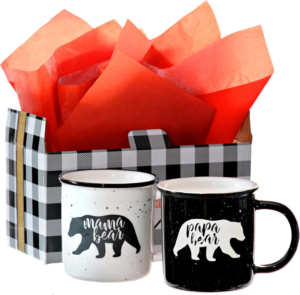 Mama Bear Papa Bear Mug Set of 2, Mom Dad Gift, Parents Couple Coffee Mug