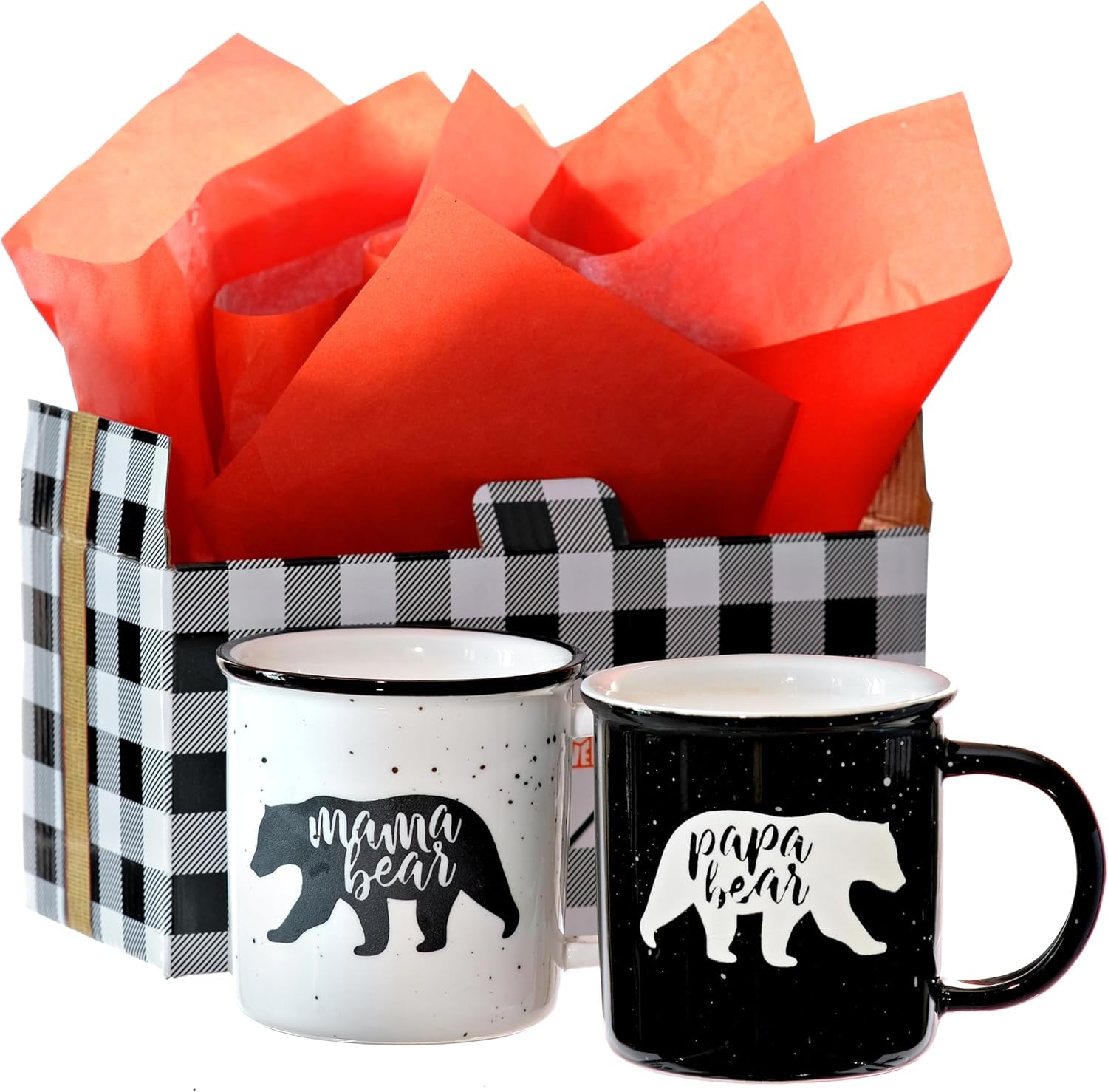Mama Bear Papa Bear Mug Set of 2, Mom Dad Gift, Parents Couple Coffee Mug